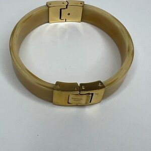 Michael Kors Amber Acrylic and Gold Bangle Braclet
